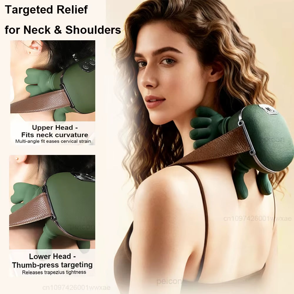 Neck Massager Electric Massager for Neck Shoulder Cervical Back Hands Massager with Heat for Pain Relief Deep Tissue Massage